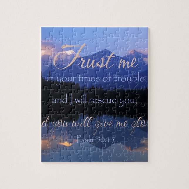 Quebra-cabeça Confiança em mim em período do 50:15 dos salmos do (Vertical)