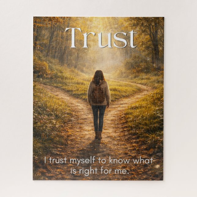 Quebra-cabeça Confiança - Presente de Puzzle Motivacional (Vertical)