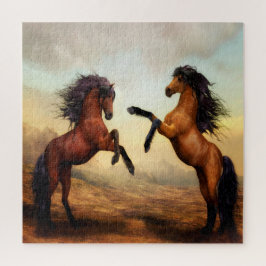 Quebra-cabeça Confronto de Cavalo Selvagem