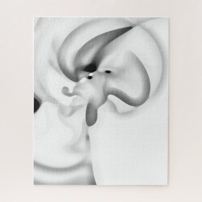 Quebra-cabeça Congelado: Cinza Abstrato, branco e preto (Vertical)