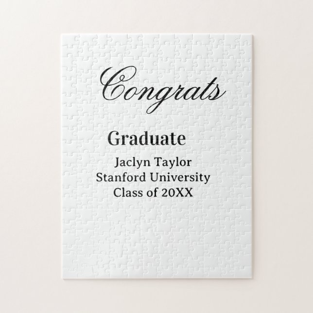 Quebra-cabeça Congrats graduation name university name class of  (Vertical)