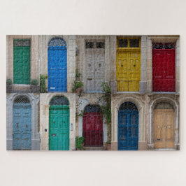 Quebra-cabeça Conjunto de portas frontais coloridas em Malta