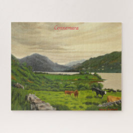 Quebra-cabeça Connemara Irlanda Fazenda de Gado Cênica com Caval