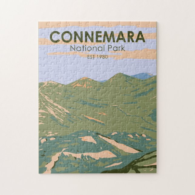 Quebra-cabeça Connemara National Park Irlanda Doze Bens Viagem (Vertical)