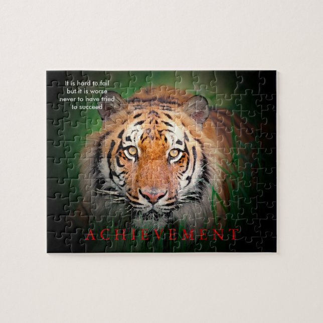 Quebra-cabeça Conquista Motivacional Tiger (Horizontal)