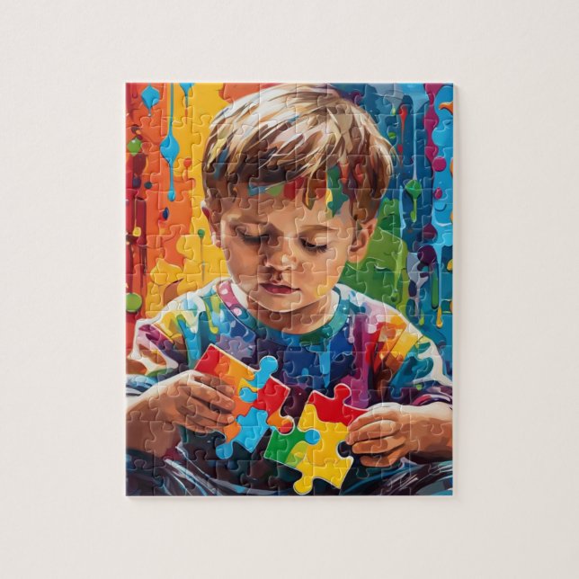 Quebra-cabeça Conscientização do Autismo  (Vertical)