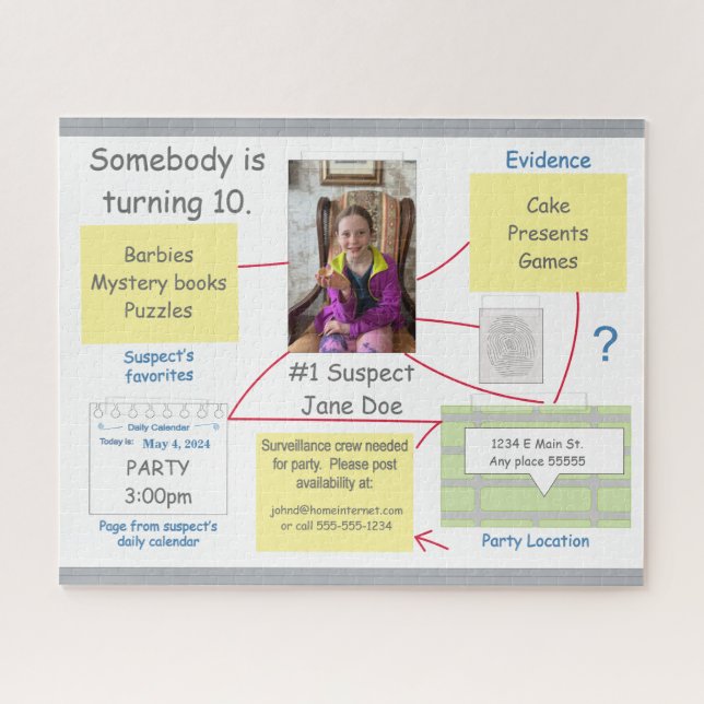 Quebra-cabeça Conselho de Resolução de Crime Mistério (Horizontal)