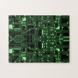 Quebra-cabeça Conselho Neon Green Circuit Desafio
