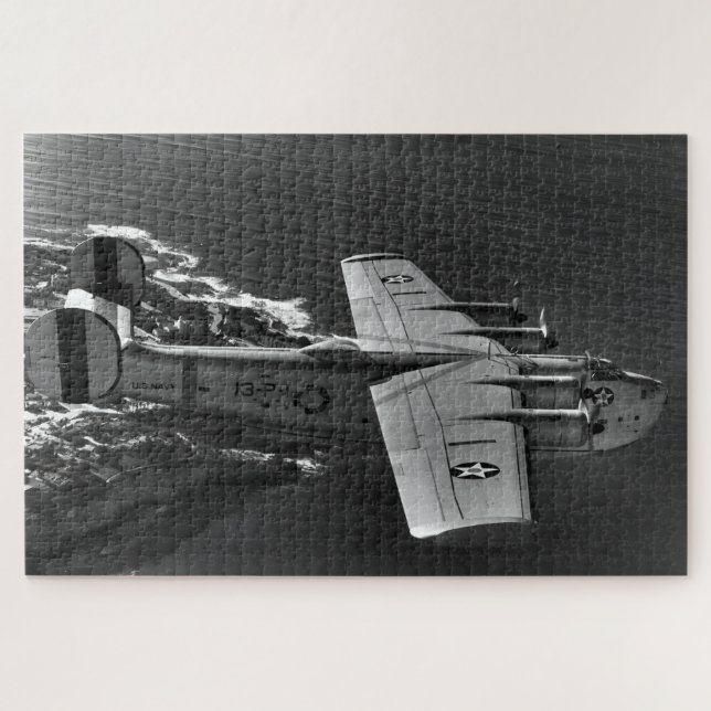 Quebra-cabeça Consolidado PB2Y-2 em Voo – Avião Histórico de Gue (Horizontal)