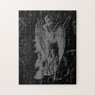 Quebra-cabeça Constelação de Símbolo Virgo Decor Preto Hevelius