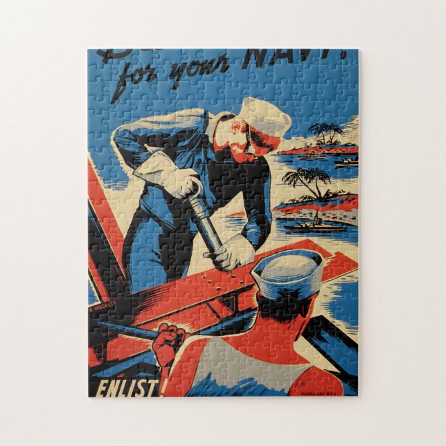 Quebra-cabeça Construção para seu marinho! (Vertical)