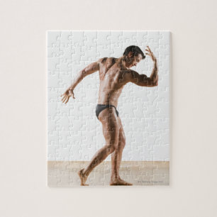Quebra-cabeça Construtor de corpo masculino que dobra e que