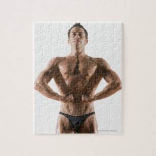 Quebra-cabeça Construtor de corpo masculino que dobra e que