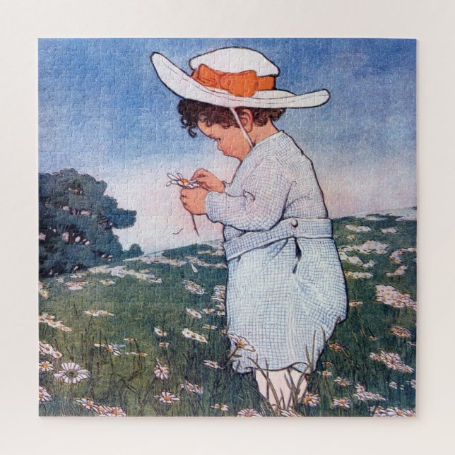 Quebra-cabeça Contar Fortuna da Flor, Jessie Willcox Smith (Vertical)