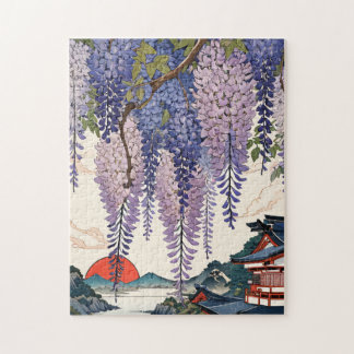 Quebra-cabeça Contemporary ukiyoe, Wisteria japonica