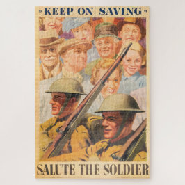 Quebra-cabeça Continue Salvando. Retirada do poster de guerra br