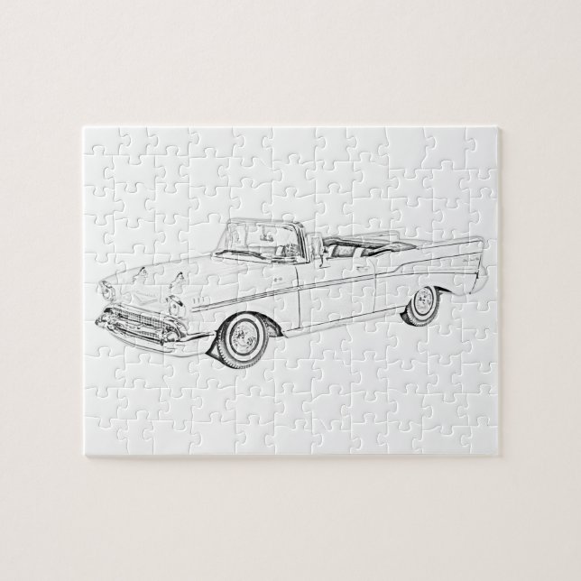 Quebra-cabeça Conversível Chevy Bel Air 1957 (Horizontal)