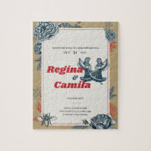 Convite para Casamento Calaveras (Lésbica) (Cor 4)