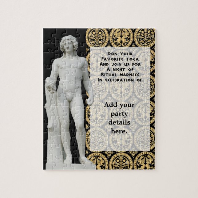 Quebra-cabeça Convite Preto Calcedoniano (Vertical)