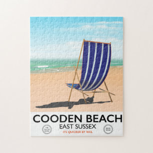 Quebra-cabeça Cooden Beach East Sussex viagens vintage