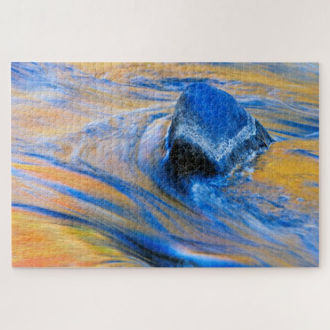 Quebra-cabeça Cor Abstrata de Água de Outono (Horizontal)