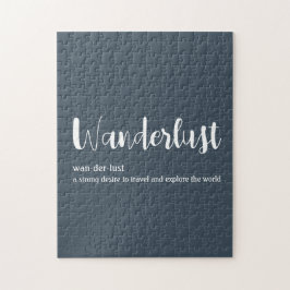 Quebra-cabeça Cor azul da cinza branca definição de Wanderlust
