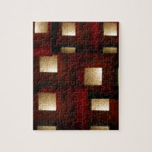 Quebra-cabeça Cor castanha Abstrato Dourada