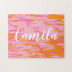 Quebra-cabeça Cor d'água rosa cor d'água branca, Abstrato, per