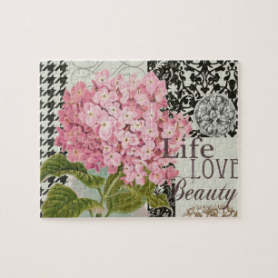 Quebra-cabeça Cor damasco Decoração Floral Bonito