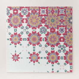 Quebra-cabeça Cor de Água Rosa, Branca e Púrpura Floral