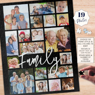 Quebra-cabeça Cor Personalizada da Colagem de Fotos da FAMÍLIA d