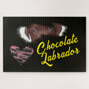 Quebra-cabeça Cor Sólida do Chocolate Labrador Olhos Sólidos 100