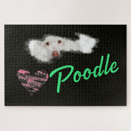 Quebra-cabeça Cor Sólida dos Olhos do Poodle 1000 peças