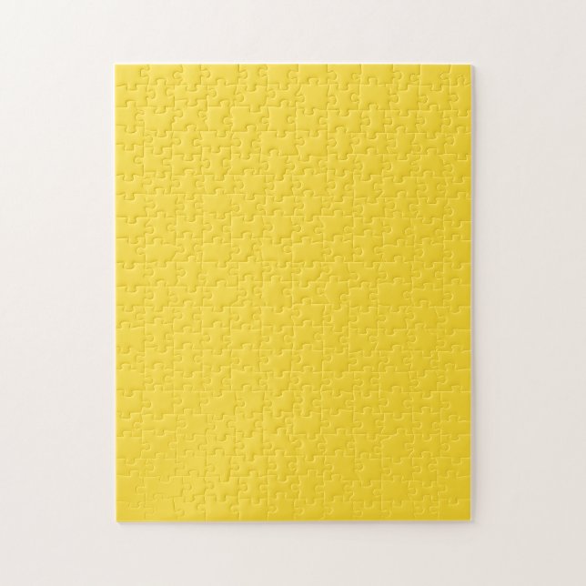 Quebra-cabeça Cor Sólido Amarelo Sol | Elegante Clássico (Vertical)