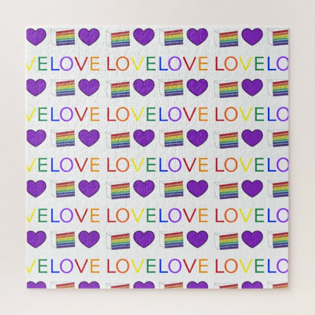 Quebra-cabeça Coração LGBT Orgulho gay LOVE da Fatia de Bolo da  (Vertical)