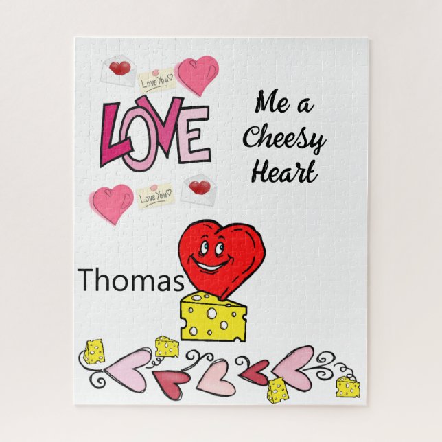 Quebra-cabeça Coração Queijo (Vertical)