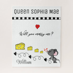 Quebra-cabeça Corações Cheesy De Mouse Você Me Cas
