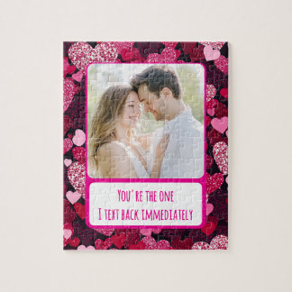 Quebra-cabeça Corações Cor-de-Rosa Brilhante Eu Envio Mensagem I