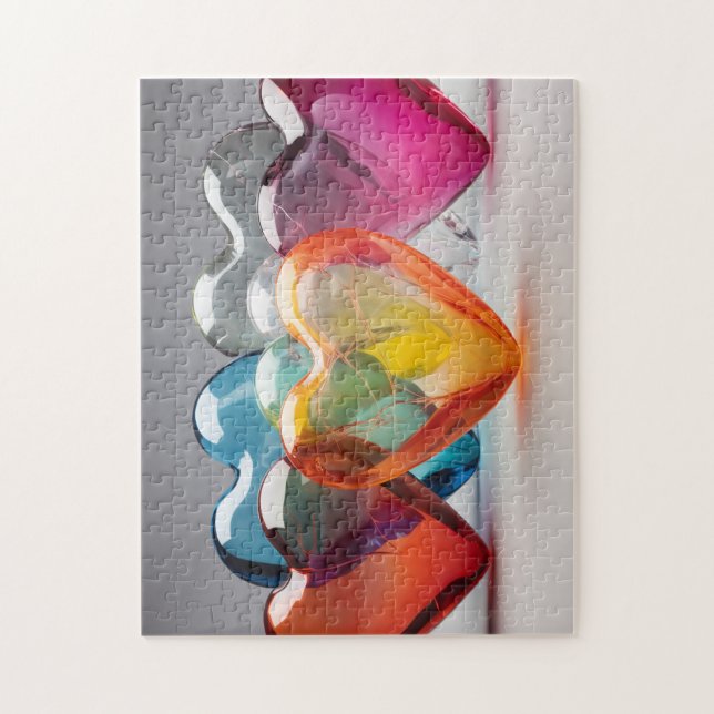 Quebra-cabeça Corações de vidro coloridos (Vertical)