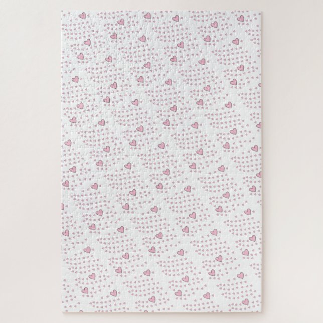 Quebra-cabeça Corações Rosa (Vertical)