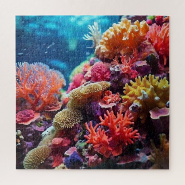 Quebra-cabeça Coral submarino colorido (Vertical)