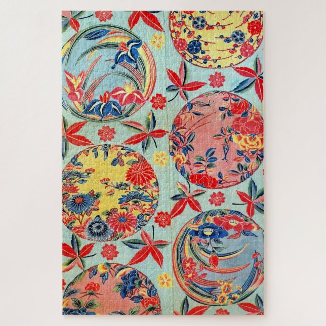 Quebra-cabeça Corante Japonês Okinawan (Bingata) (Vertical)