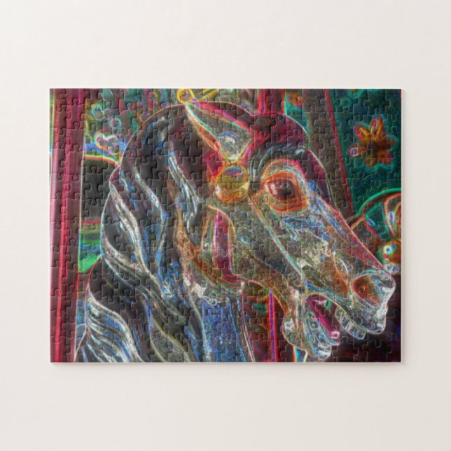 Quebra-cabeça Corantes Elétricos Arte Carrossel (Horizontal)