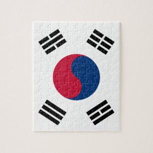 Quebra-cabeça coreano sul da bandeira