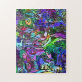 Quebra-cabeça Cores Vivas, Ricas: Como Vidro Estreitado