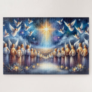Quebra-cabeça Coro Celestial Sob Estrela de Belém
