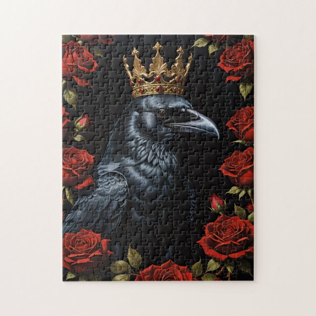 Quebra-cabeça Coroa em Rosas vermelhas Douradas da Coroa (Vertical)