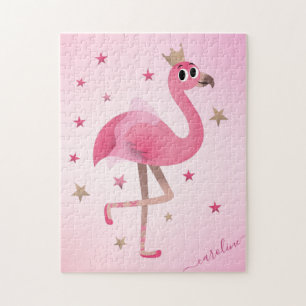 Quebra-cabeça Coroa Flamingo, Cor-de-rosa, cor-de-rosa