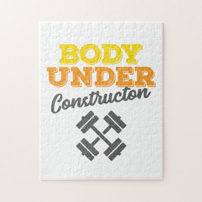 Quebra-cabeça Corpo de Workout Motivativo Em Construção (Vertical)