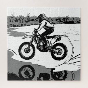 Quebra-cabeça Corrida através da água - Cavaleiro Motocross